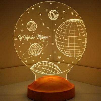 3 Boyutlu Uzay Led Lamba