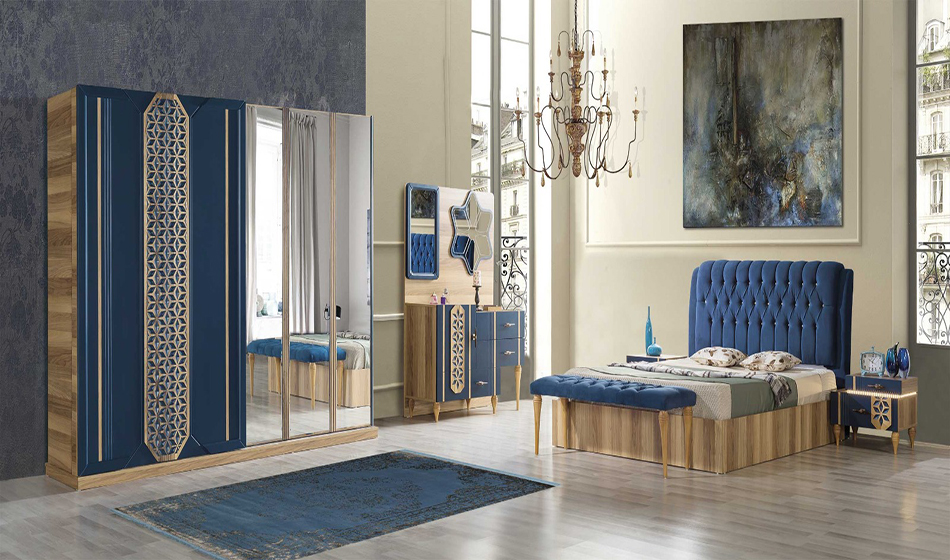 Atlantis Mavi Yatak Odası Takımı