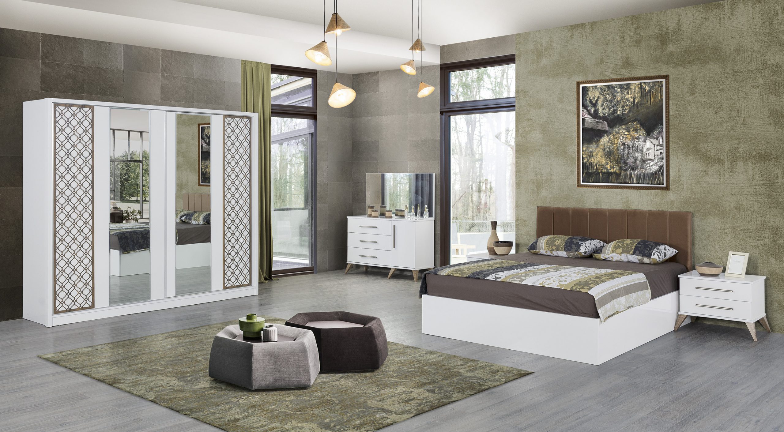 Madrid Beyaz Yatak Odası Takımı Madrid Beyaz Yatak Odası Takımı