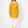 Beli Ayarlanabilir Kapüşonlu Trençkot - Hardal - Görsel 3