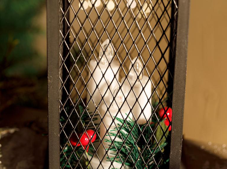 Bright Florals Plastik-Metal Ledli Fener