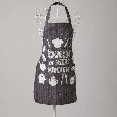 Mutfak Gereçleri Desenli Queen Mutfak Önlüğü