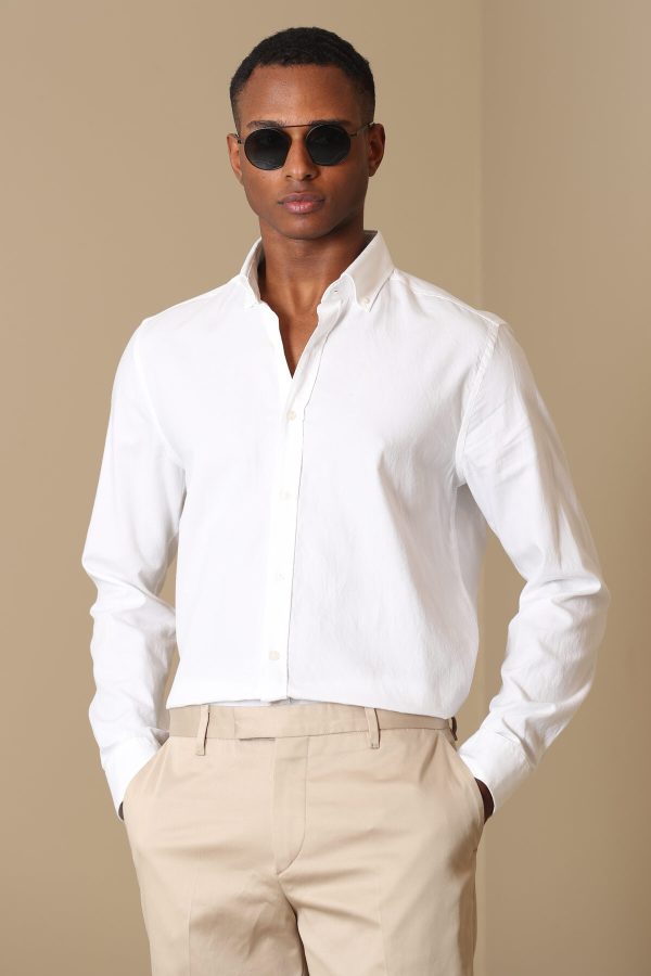 Daniel Erkek Basic Gömlek Slim Fit Beyaz